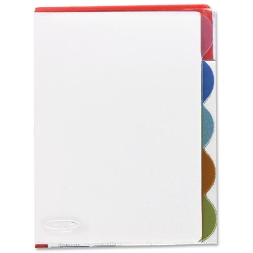 Acco/Wilson Jones Transparent Dividers, Round, 5-Tab, 1 Set, Multicolor