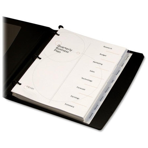 Acco/Wilson Jones Transparent Dividers, Square, 8-Tab, 1 Set, Clear