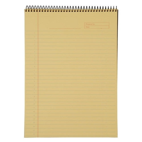 Tops Business Forms Wirebound Planning Pad,20lb,8-1/2"x11-3/4",70 Sheets,Canary