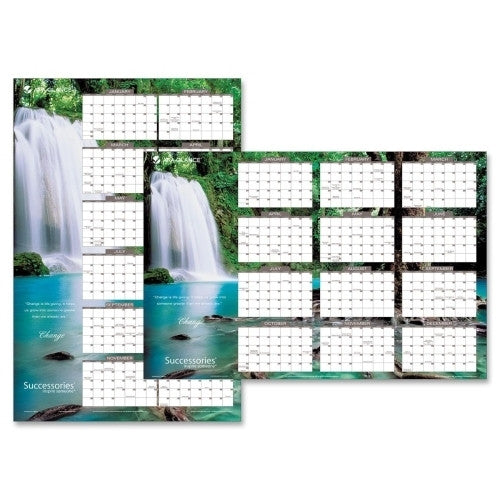 At-A-Glance Erasable Wall Planner,Motivational Theme,Reversible,36"x24"