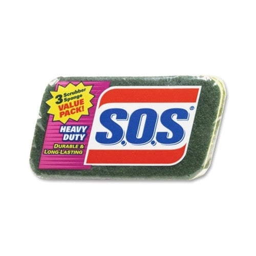 Clorox Company S.O.S. Scrubber Sponge, Heavy-Duty, 3/PK, Yellow