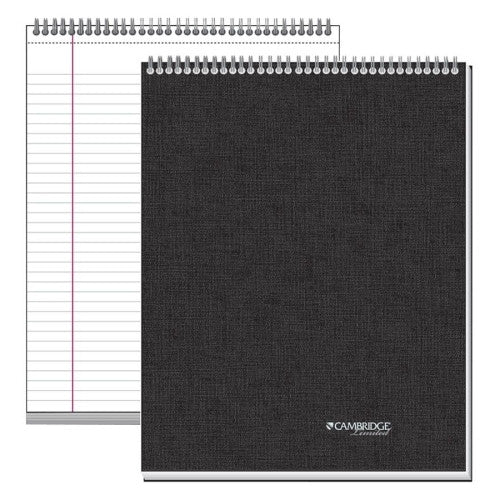 Mead Notebook,Top Bound,Twin Wired,Legal Rld,8-1/2"x11",BK Cover