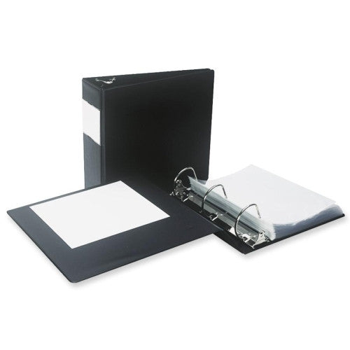 Samsill Corporation Antimicrobial D-Ring Binder, 4" Cap, Anti Micro, Black