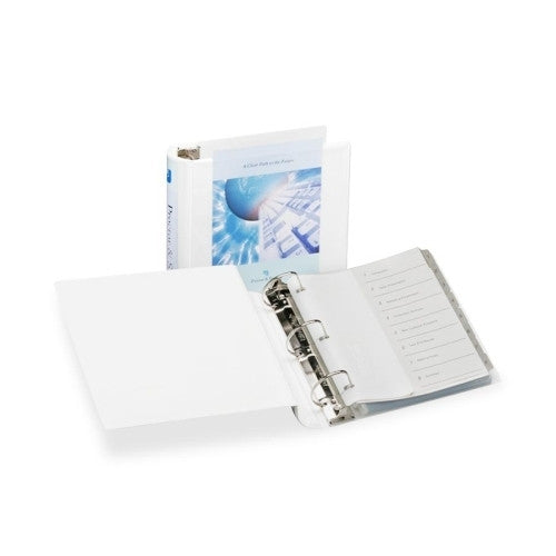 Samsill Corporation D-Ring Binder, Insertable, 4" Cap, 11"x8-1/2" White