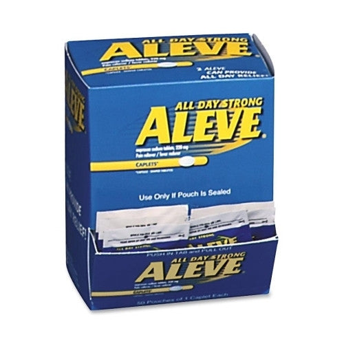 Acme United Corporation Aleve, Single Dose Med Pack, 50/BX, Blue