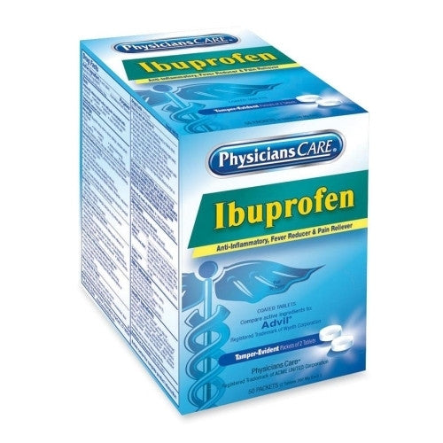 Acme United Corporation Ibuprofen, 2/PK, 50 PK/BX, Blue