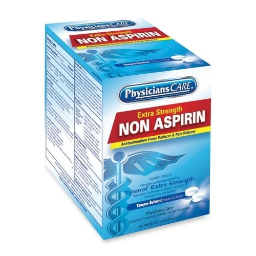 Acme United Corporation Non-Asprin, Acetaminophen,Single Dose Med Bk,2/PK,50PK/BX,BE