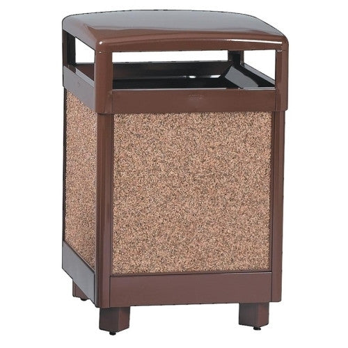 Rubbermaid Commercial Products Litter Receptacle, 38 Gallon, 26" Sq.x40"H, Brown