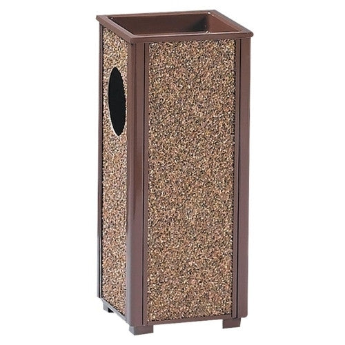 Rubbermaid Commercial Products Sand Urn Litter Receptacle, 2-1/2 Gallon, 10"Sqx24"H, Brown