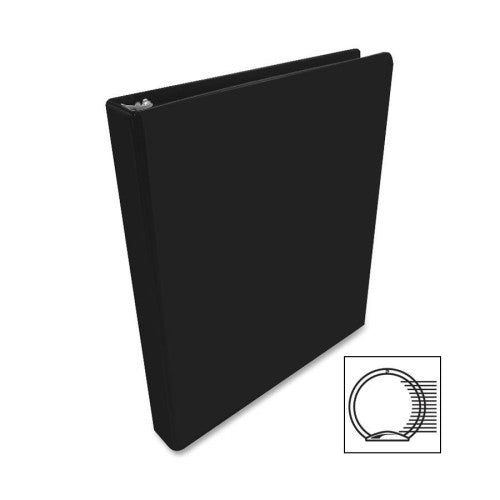 Acco/Wilson Jones Round Ring View Binder, 1/2" Capacity, 11"x8-1/2", Black