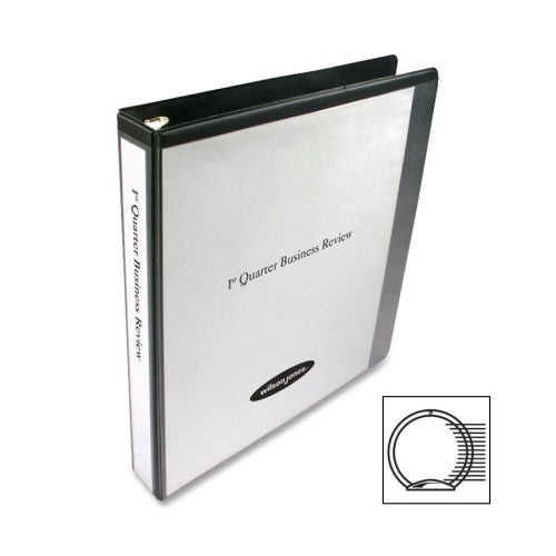 Acco/Wilson Jones Round Ring View Binder, 1" Capacity, 11"x8-1/2" Black