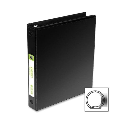 Acco/Wilson Jones Round Ring View Binder, 1-1/2" Capacity, 11"x8-1/2", Black