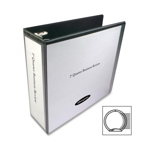 Acco/Wilson Jones Round Ring View Binder, 3" Capacity, 11"x8-1/2", Black