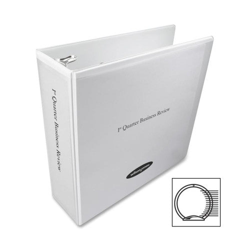 Acco/Wilson Jones Round Ring View Binder, 3" Capacity, 11"x8-1/2", White