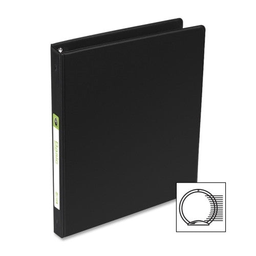 Acco/Wilson Jones Standard Round Ring Binder, 1"Cap, 11"x8-1/2", Black