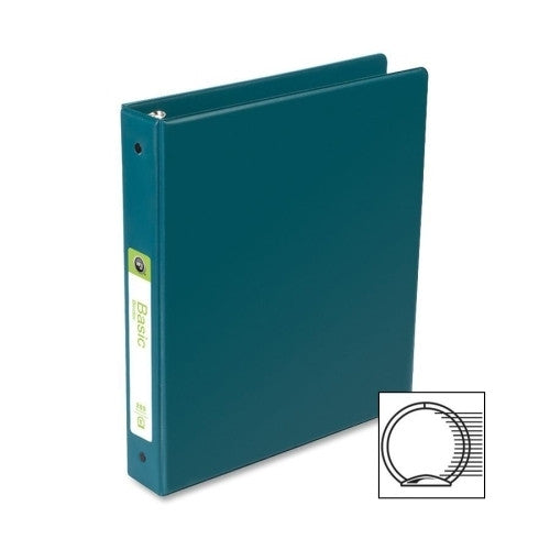 Acco/Wilson Jones Standard Round Ring Binder, 1"Cap, 11"x8-1/2", Green