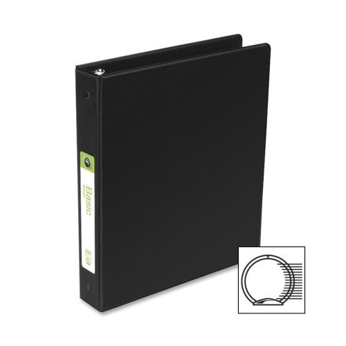 Acco/Wilson Jones Standard Round Ring Binder,1-1/2"Cap, 11"x8-1/2", Black