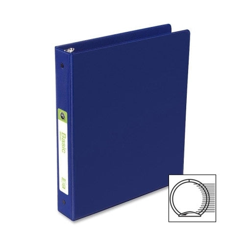 Acco/Wilson Jones Standard Round Ring Binder,1-1/2"Cap, 11"x8-1/2", Dark Blue