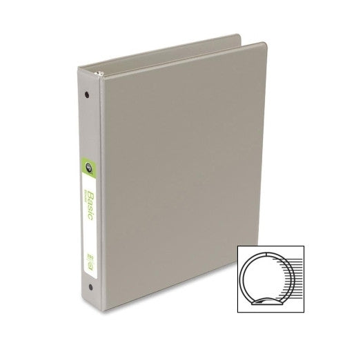 Acco/Wilson Jones Standard Round Ring Binder, 1-1/2"Cap, 11"x8-1/2", Gray