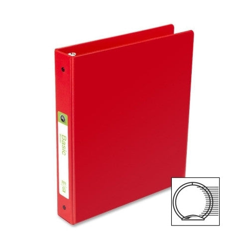 Acco/Wilson Jones Standard Round Ring Binder, 1-1/2"Cap, 11"x8-1/2", Red