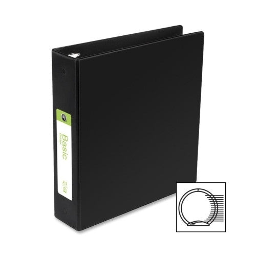 Acco/Wilson Jones Standard Round Ring Binder, 2"Cap, 11"x8-1/2", Black