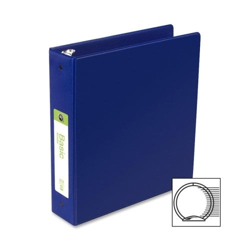 Acco/Wilson Jones Standard Round Ring Binder, 2"Cap, 11"x8-1/2", Dark Blue