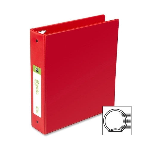 Acco/Wilson Jones Standard Round Ring Binder, 2"Cap, 11"x8-1/2", Red