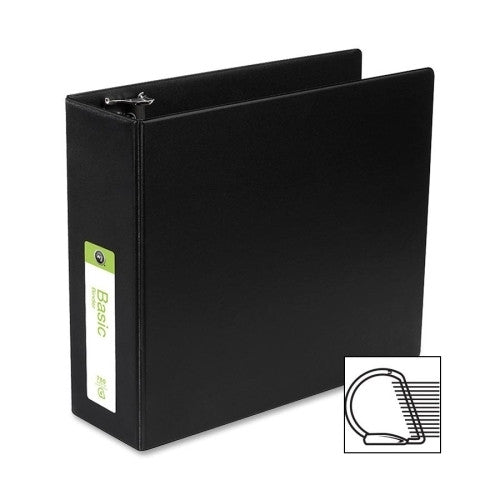 Acco/Wilson Jones Standard D-Ring Binder, 4" Capacity, 11"x8-1/2", Black