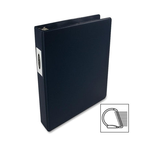 Acco/Wilson Jones D-Ring Labelholder Binder, 1" Capacity, 11"x8-1/2", Black