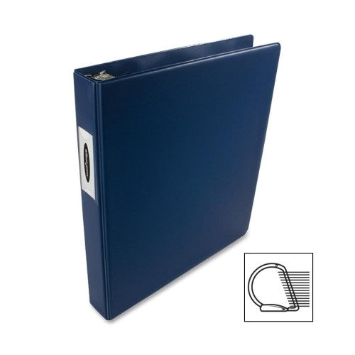 Acco/Wilson Jones D-Ring Labelholder Binder, 1" Capacity, 11"x8-1/2",Dark Blue