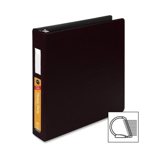 Acco/Wilson Jones D-Ring Label Holder Binder, 1-1/2" Capacity,11"x8-1/2",Black