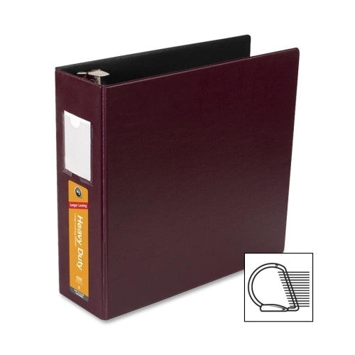 Acco/Wilson Jones D-Ring Label Holder Binder, 3" Capacity, 11"x8-1/2",Burgundy