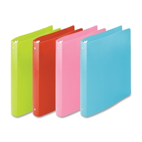 Acco/Wilson Jones Accohide Poly Binder, 1/2" Round, 3-Ring, Letter, Assorted
