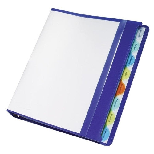 Acco/Wilson Jones View-Tab Presentation Binder,1" Cap.,8-Tab,11"x8-1/2",BE