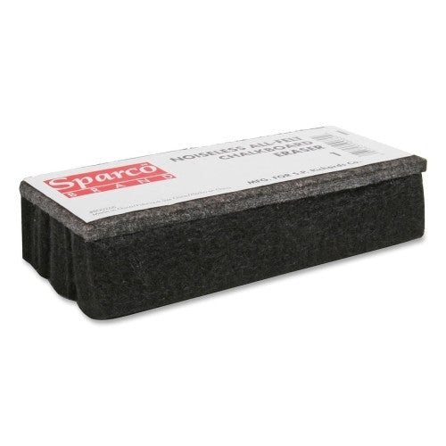 Sparco Products Chalkboard Eraser, Noiseless, Dustless, Black