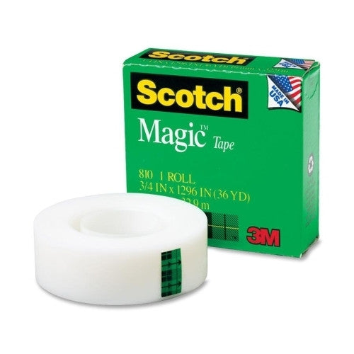 3M Commercial Office Supply Div. Magic Tape, 1" Core, 3/4"x1296", 1/PK, Transparent