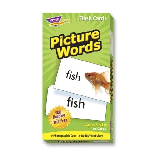 Trend Enterprises Picture Words Flash Cards, 96 Cards