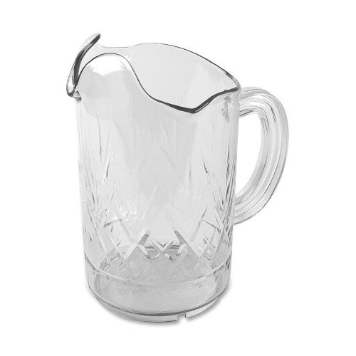 Continental Mfg. Co. Tri-Pour Pitcher,60 oz,Chip/Scratch/Break Resistant,Clear