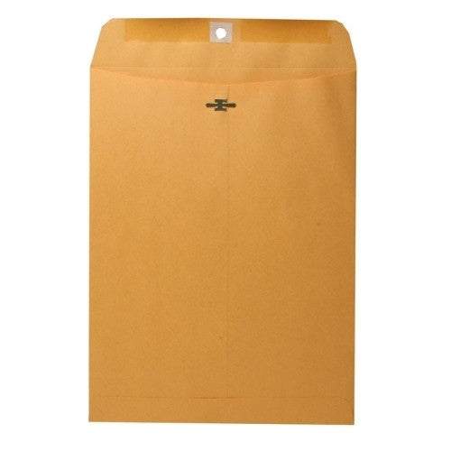 Nature Saver Clasp Envelope, 28Lb, 9"x12", 100/BX, Natural Kraft