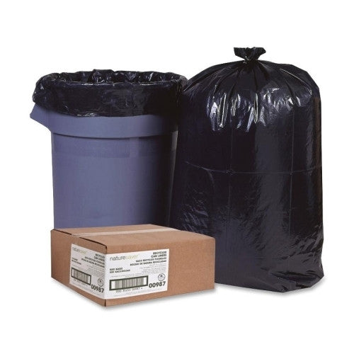 Nature Saver Trash Can Liners,Rcycle,7-10 Gal,.75mil,24"x23",500/BX,BK