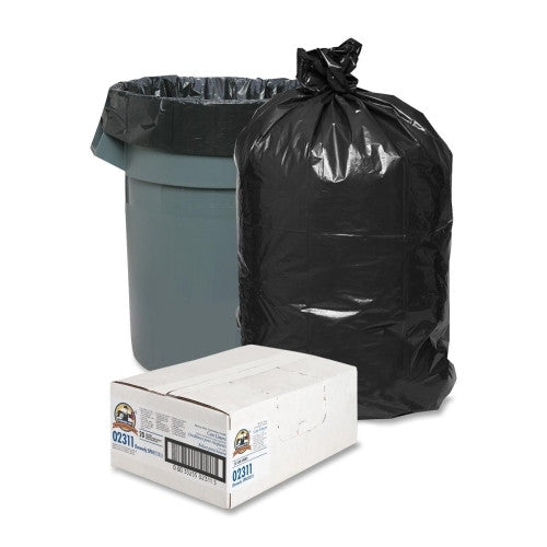 Genuine Joe Heavy-Duty Trash Bags,2.5 Mil,42 Gallon,33"x48",20/PK,Black