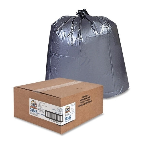 Genuine Joe Trash Can Liner, 40-45Gal, 1.7mil, 39"x46", 50/PK, SR/BK