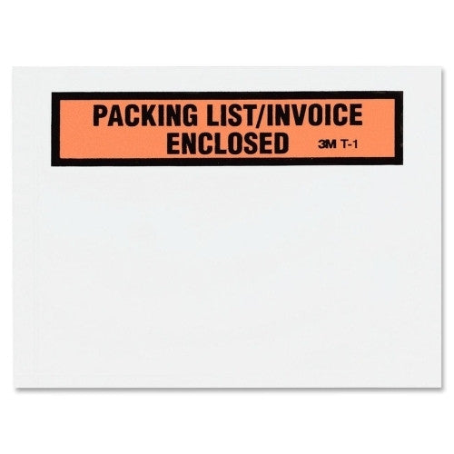 3M Commercial Office Supply Div. Envelopes W/"Packing List/Invoice Enclosed" Printed, 100/BX