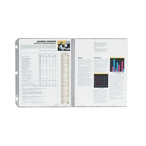 C-Line Products, Inc. Panoramic Foldout Sheet Protector, 17"x8-1/2", 25/BX, Clear