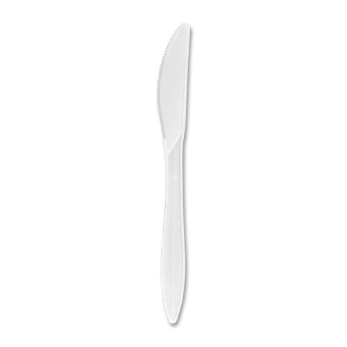 Genuine Joe Knife, Plastic, Medium-weight,1000/CT, White