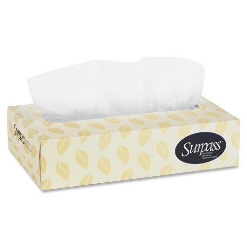 Kimberly-Clark Surpass Facial Tissue,2-Ply,8-1/2"x7-8/9",100/BX,White