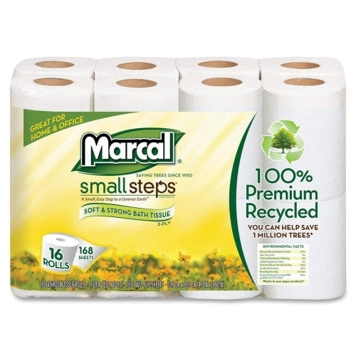 Marcal Paper Mills, Inc. Bath Tissue, 2-Ply, 168 S