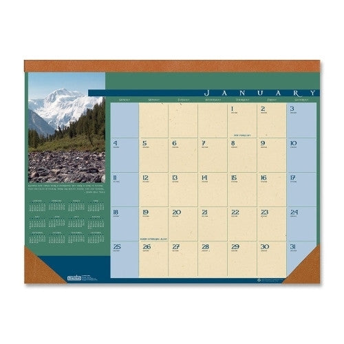 House of Doolittle Landscapes Desk Pad, 12 Mon. Jan-Dec, 22"x17", Julian Dates