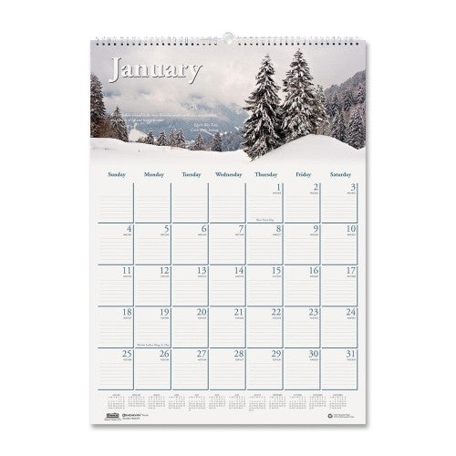 House of Doolittle Wall Calendar, "Nature Scenes", 12 Mon. Jan-Dec, 12"x16-1/2"