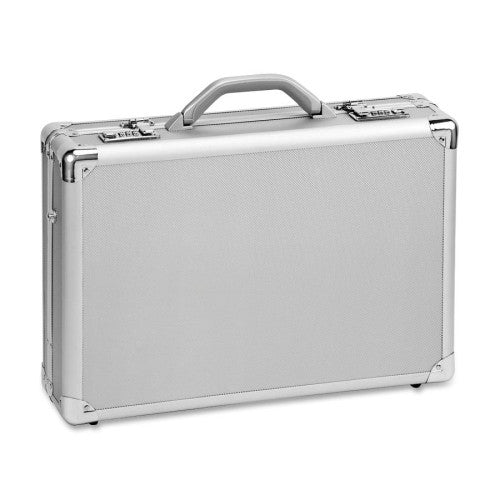 US Luggage Computer Attache, Aluminum, 18"x5"x13-1/4", Silver